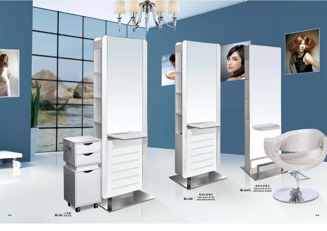 Salon Mirror Station 19 Top China, Salon Dresser Stations