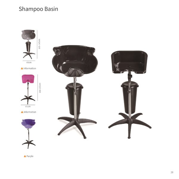 Juego de Lavabo de Champú de Plástico Móvil