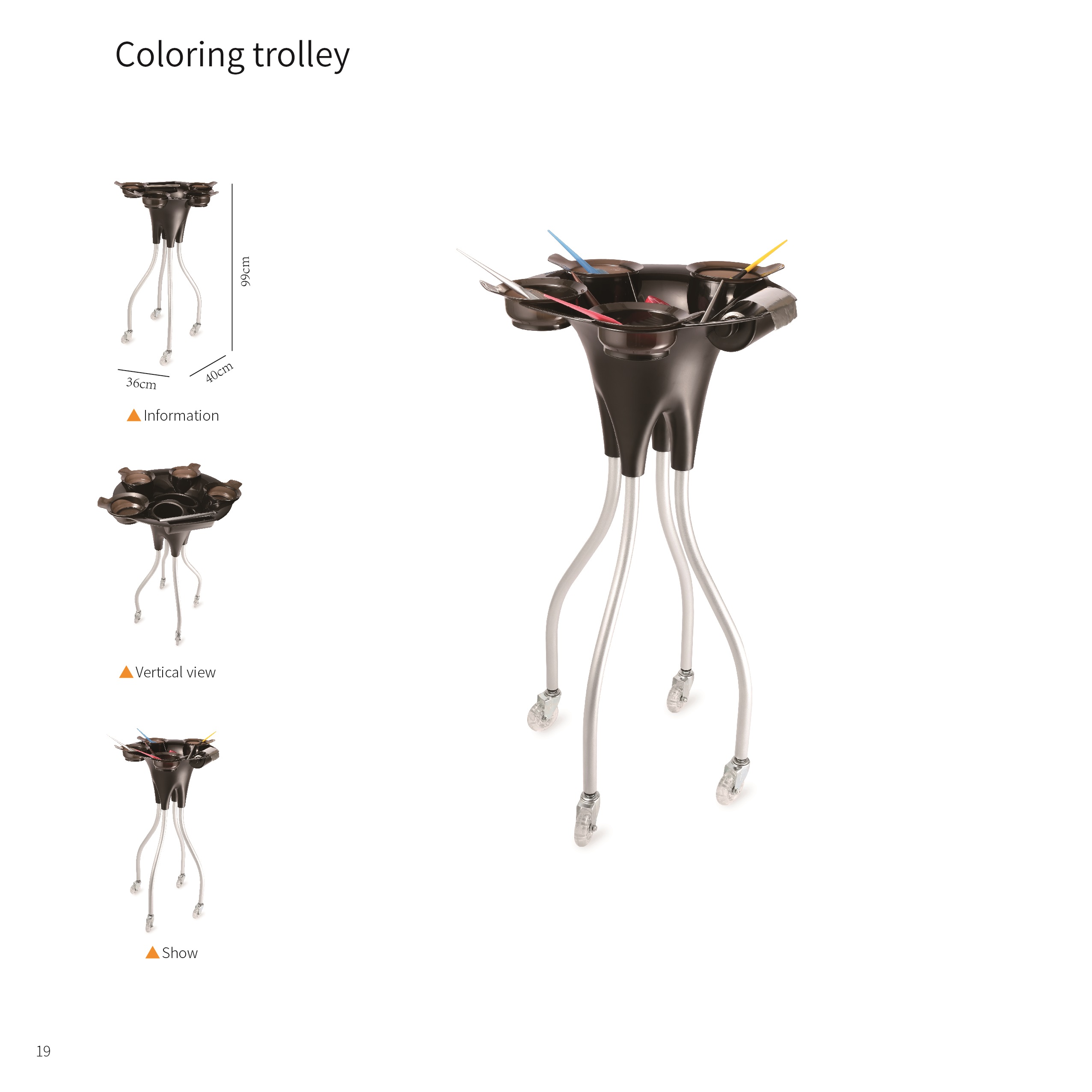 Cart Auxiliar de Peluquería Pétalos de Flor