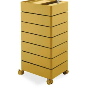 360° Rotating ABS Salon Trolley Cart with Swivel Drawers