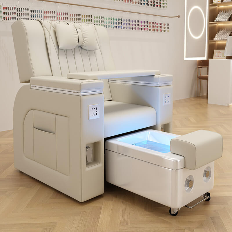 Classic Split-Type Retractable Pedicure Sofa Chair with Acrylic Foot Basin 3 Classic Split-Type Retractable Pedicure Sofa Chair with Acrylic Foot Basin - Imagen 3