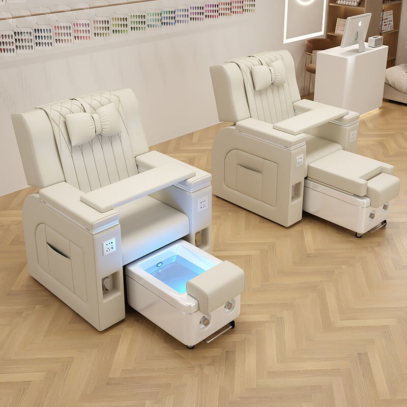 Classic Split-Type Retractable Pedicure Sofa Chair with Acrylic Foot Basin 4 Classic Split-Type Retractable Pedicure Sofa Chair with Acrylic Foot Basin - Imagen 4