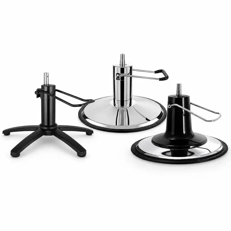Hydraulic pumps and bases for salon chairs