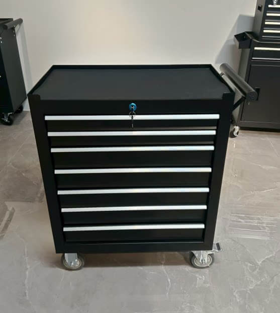 Garage-Grade Heavy-Duty Salon Cart: 7-Drawer Lockable Steel Cabinet (200kg Load) 2 Garage-Grade Heavy-Duty Salon Cart: 7-Drawer Lockable Steel Cabinet (200kg Load) - Imagen 2